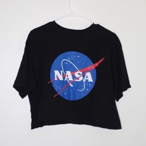 Crop Top NASA Graphic Tee